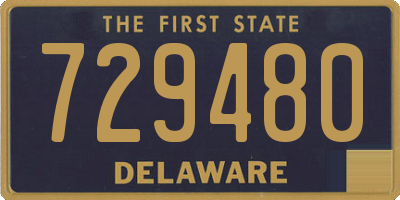 DE license plate 729480