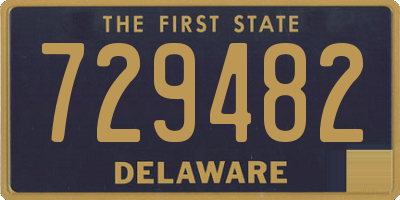 DE license plate 729482
