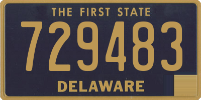 DE license plate 729483