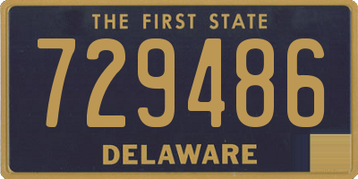 DE license plate 729486