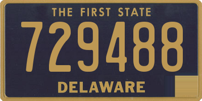 DE license plate 729488