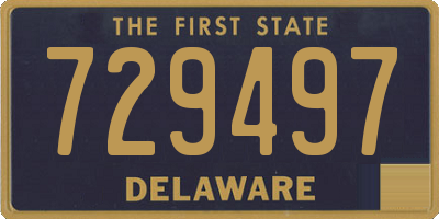 DE license plate 729497