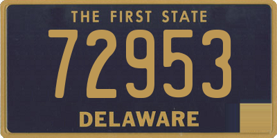 DE license plate 72953