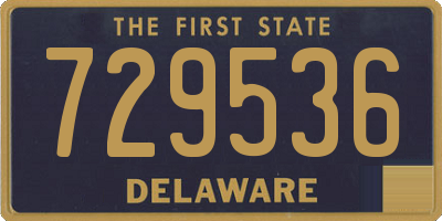 DE license plate 729536