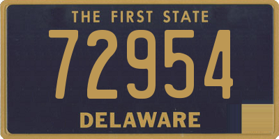 DE license plate 72954