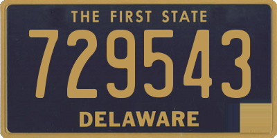 DE license plate 729543