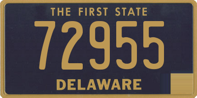 DE license plate 72955