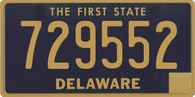 DE license plate 729552