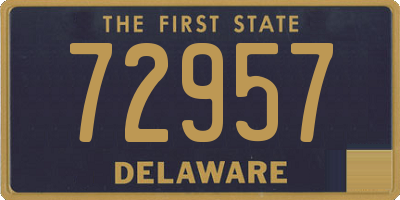 DE license plate 72957
