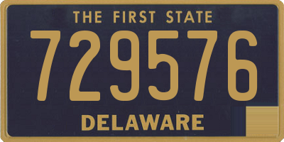 DE license plate 729576