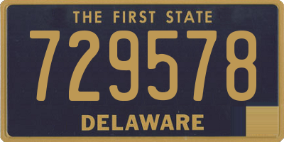 DE license plate 729578