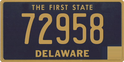DE license plate 72958