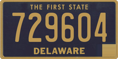 DE license plate 729604