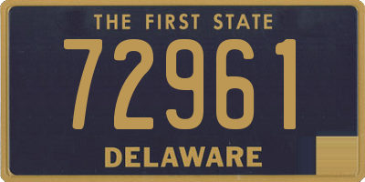 DE license plate 72961