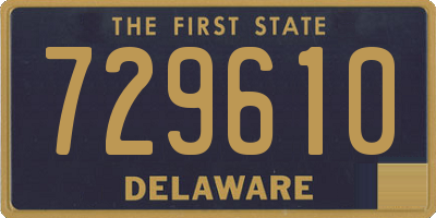 DE license plate 729610