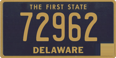 DE license plate 72962