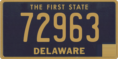 DE license plate 72963