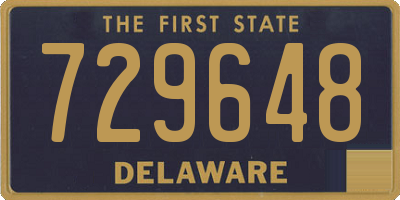 DE license plate 729648