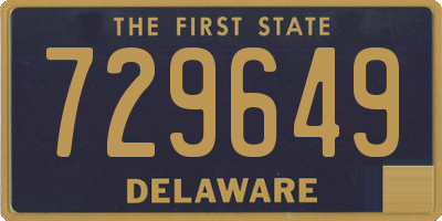 DE license plate 729649
