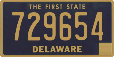 DE license plate 729654