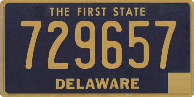 DE license plate 729657