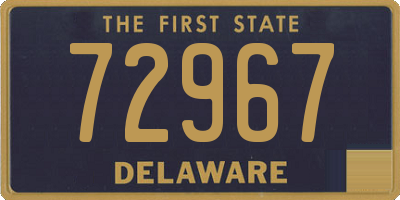DE license plate 72967