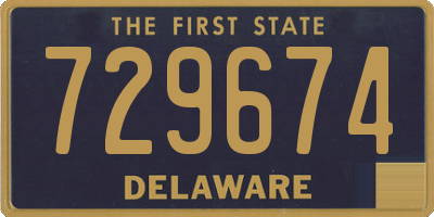 DE license plate 729674