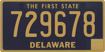 DE license plate 729678