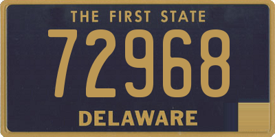 DE license plate 72968