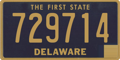 DE license plate 729714