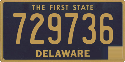 DE license plate 729736