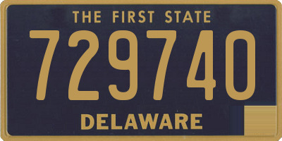 DE license plate 729740