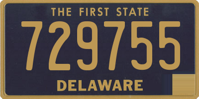 DE license plate 729755