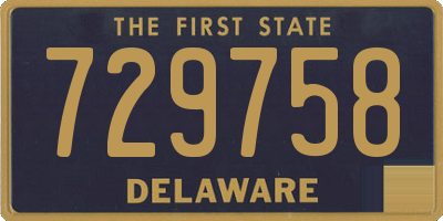 DE license plate 729758