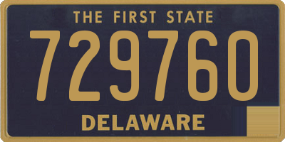 DE license plate 729760