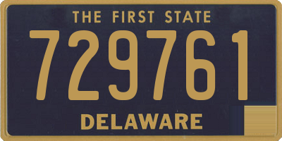 DE license plate 729761