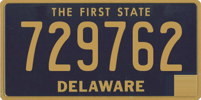 DE license plate 729762