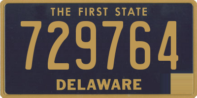 DE license plate 729764