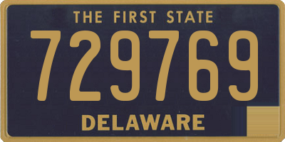 DE license plate 729769