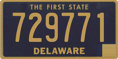 DE license plate 729771