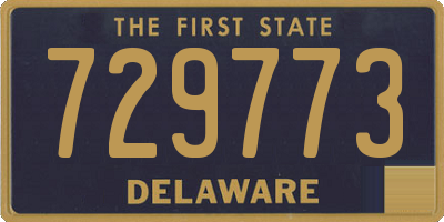 DE license plate 729773