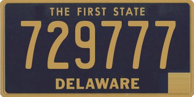 DE license plate 729777