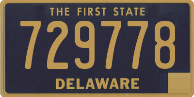 DE license plate 729778