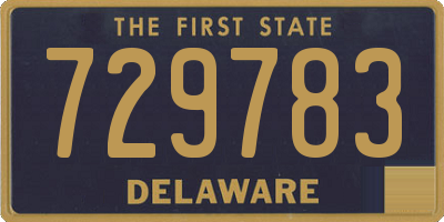 DE license plate 729783
