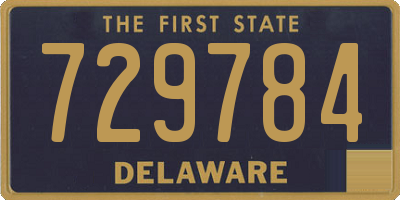 DE license plate 729784