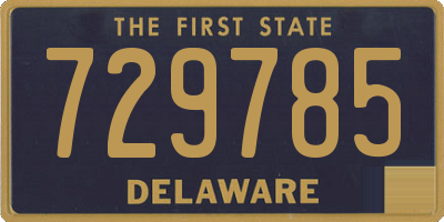 DE license plate 729785