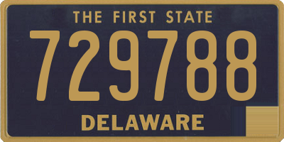 DE license plate 729788