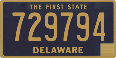 DE license plate 729794