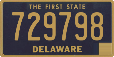 DE license plate 729798