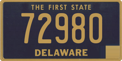 DE license plate 72980
